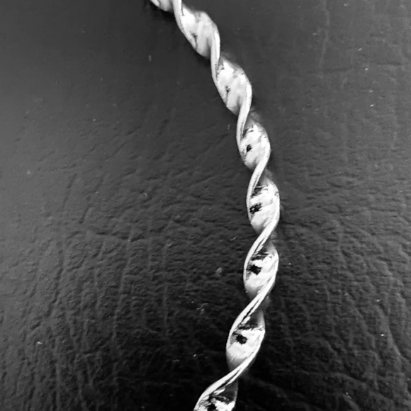 💗 Silver French Rope Hoop Earrings NEW - Picture 6 of 7